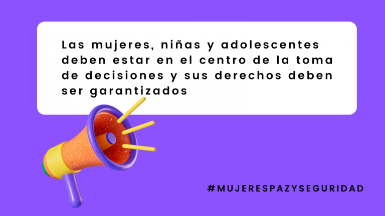 Carta abierta: Las mujeres, niñas y adolescentes deben estar en el centro de la toma de decisiones y sus derechos deben ser garantizados